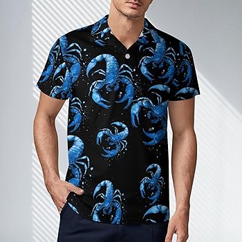 トップス GIBOUS SCORPION SHORT SLEEVE SHIRT BLUE gibous / gibous scorpion short sleeve shirt blue（GB024